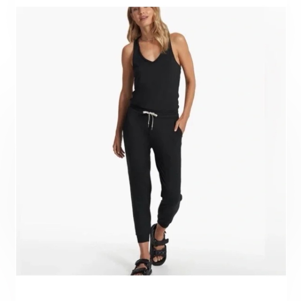 Vuori Lux black dream knit jumpsuit XL